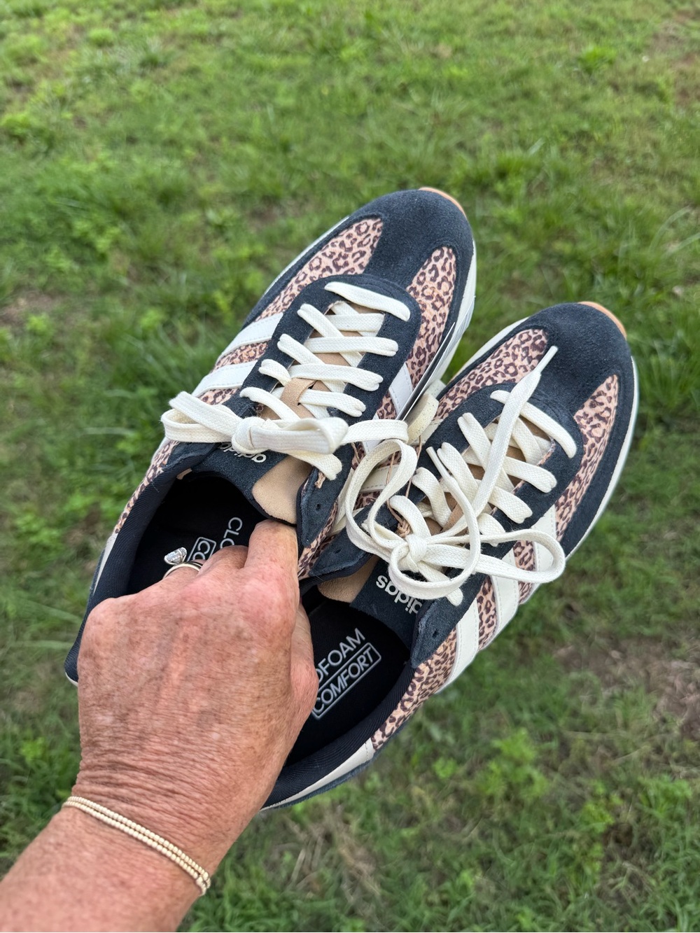 Adidas Run 70s 2.0 Leopard Black & Cream Tennis Shoes